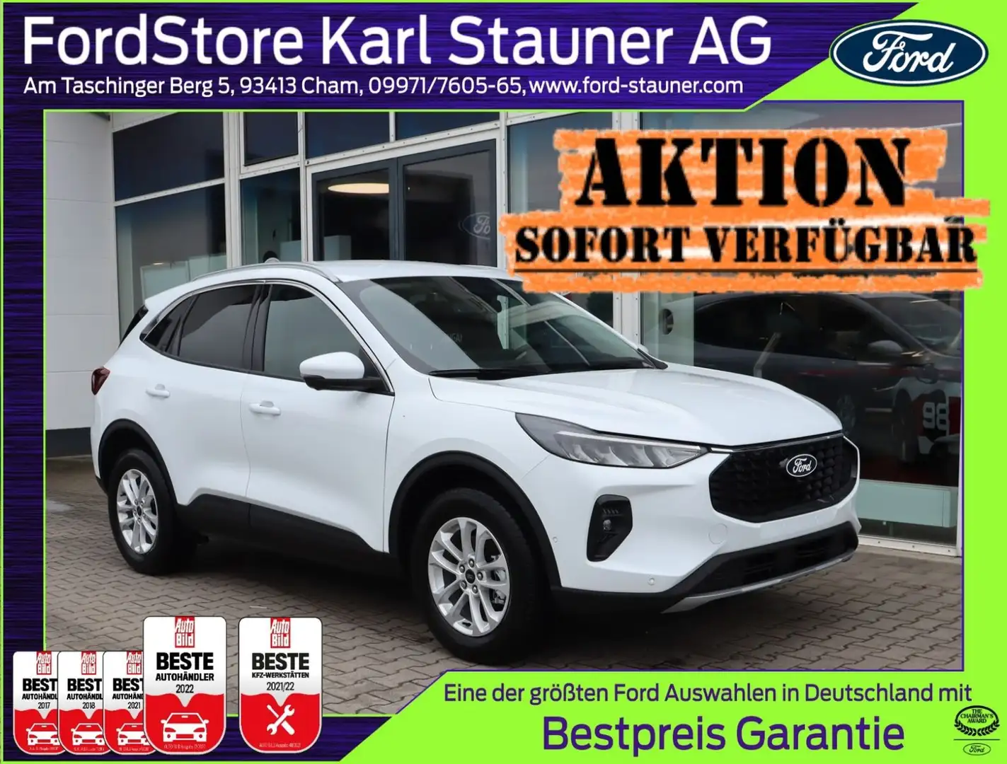 Ford Kuga Titanium 2.5 FHEV neues MODELL auf Lager Weiß - 1