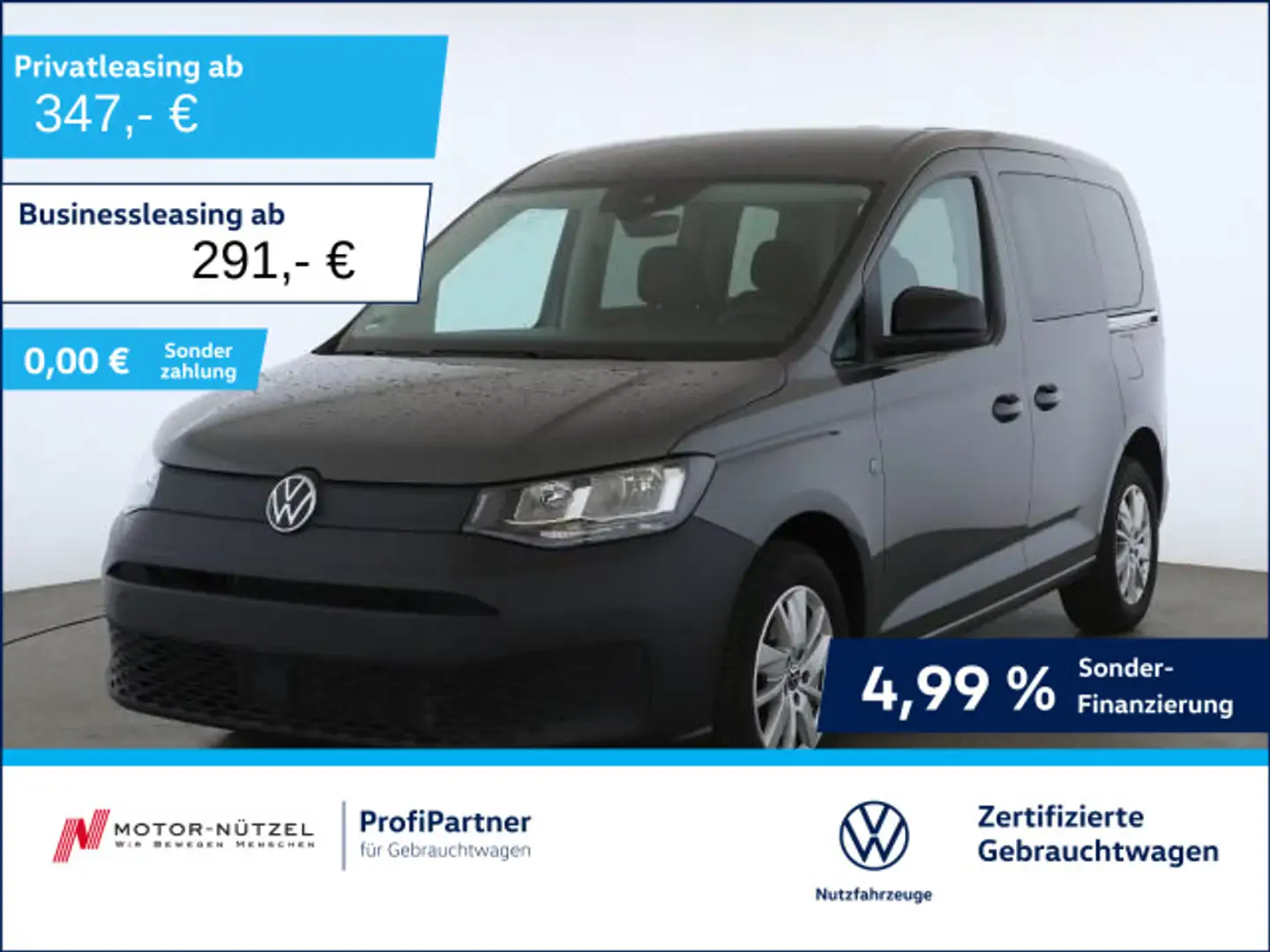Volkswagen Caddy 2.0 TDI NAVI+SHZ+RFK+2xPDC+GRA+MFL+AID+AHK Grau - 1