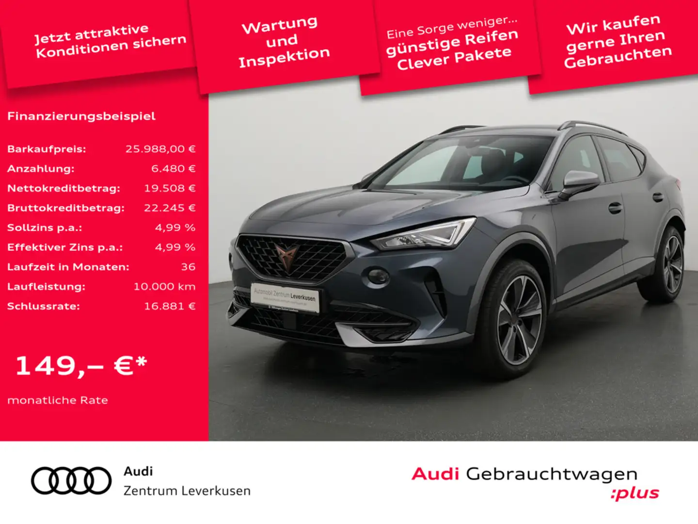 CUPRA Formentor DSG ACC VIRT LEDER LED SHZ PORT NAV Grau - 1