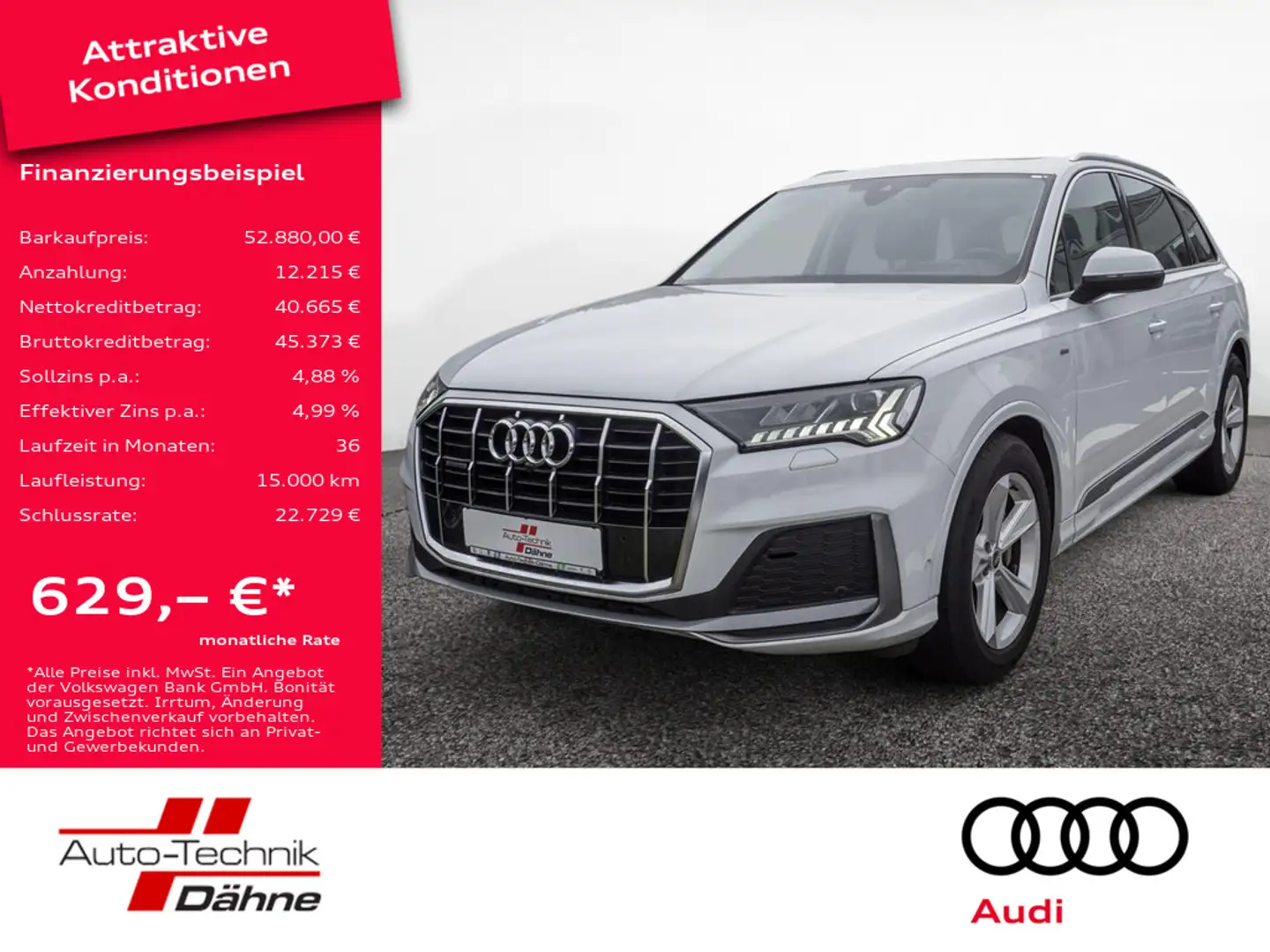 Audi Q7 50 TDI quattro S line PANO HUD AKTIVSITZE Blanco - 1