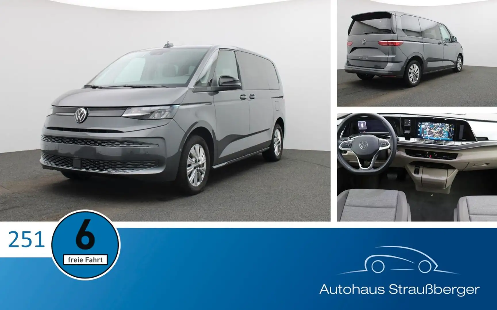 Volkswagen T7 Multivan 2.0 TDI ACC AHK RFK 7-Sitzer 3ZK QI Grau - 1
