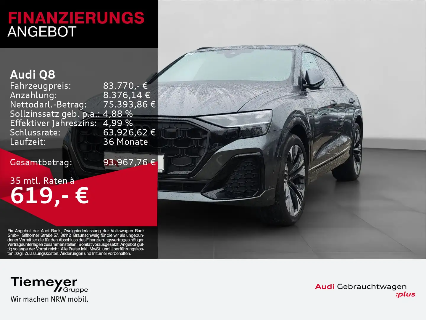 Audi Q8 50 TDI Q 2x S LINE UPE120 LM22 AIR-SPORT LEDE Grau - 1