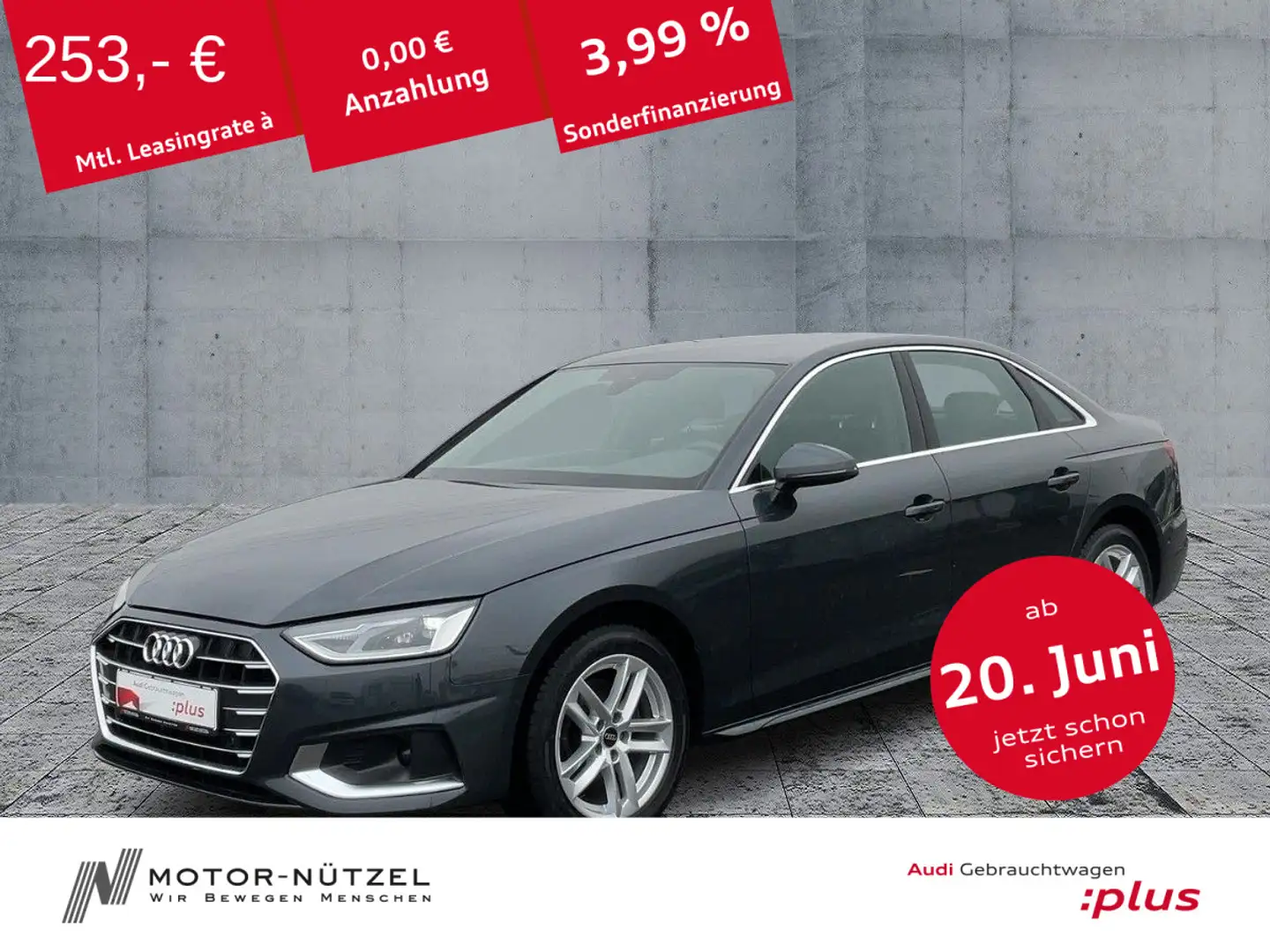 Audi A4 35 TDI S-TR ADVANCED NAVI+RFK+GRA Grau - 1