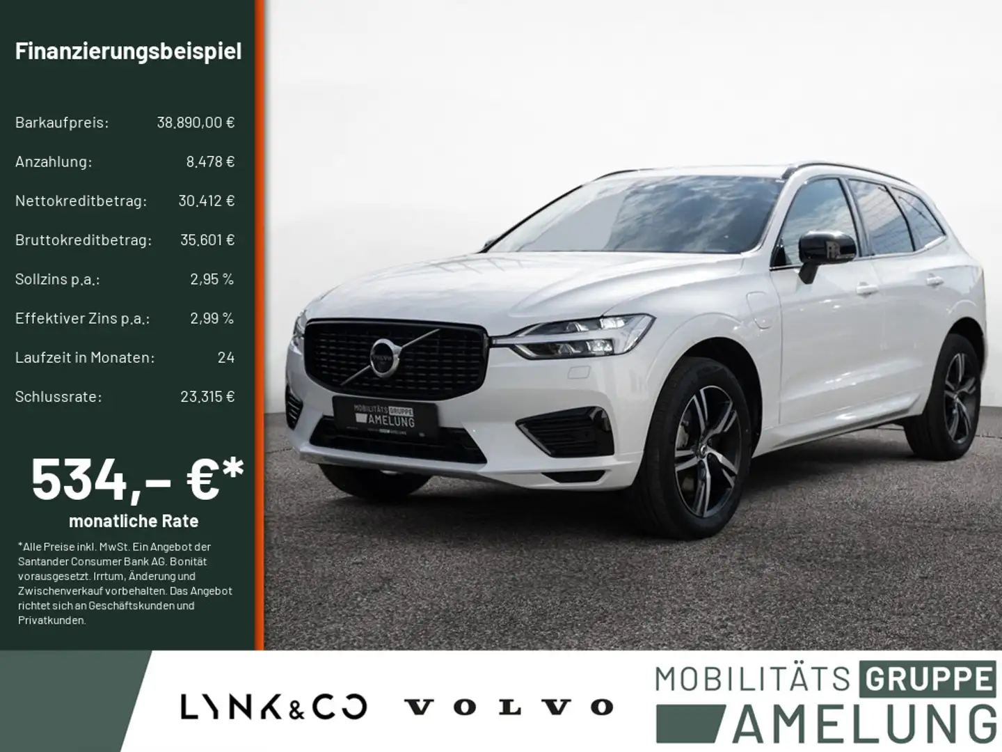 Volvo XC60 Recharge T8 AWD R-Design LED PANO 360° Weiß - 1