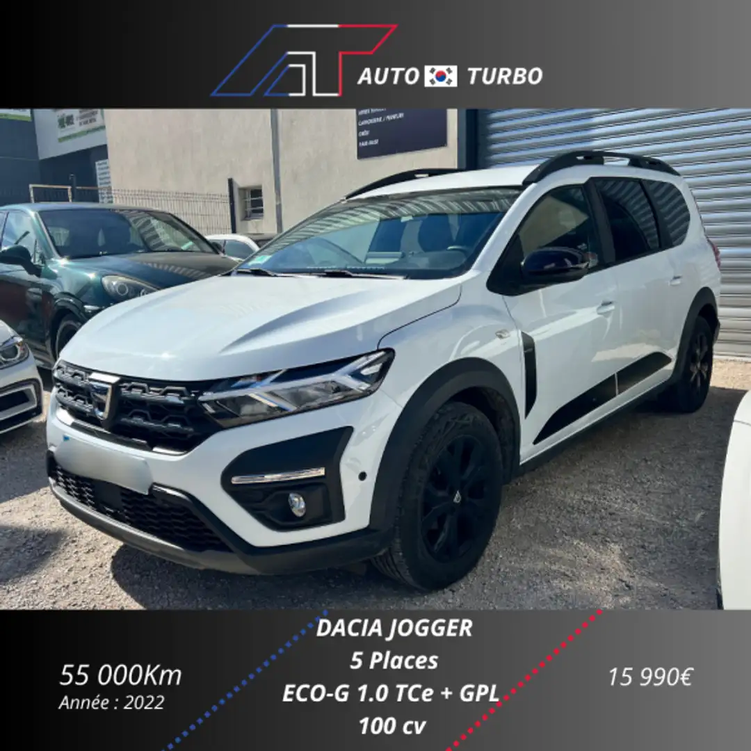 Dacia Jogger 1.0 ECO-G 100CH EXTREME+ 5 PLACES Blanc - 1