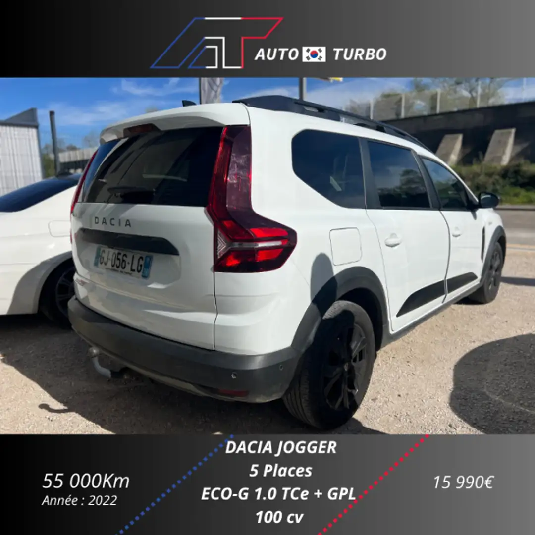 Dacia Jogger 1.0 ECO-G 100CH EXTREME+ 5 PLACES Wit - 2