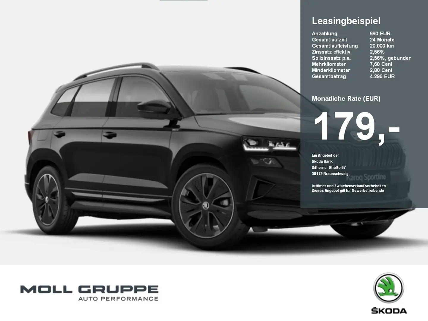 Skoda Karoq 1.5 TSI ACT Sportline NAVI LED ACC DYNLI Schwarz - 1
