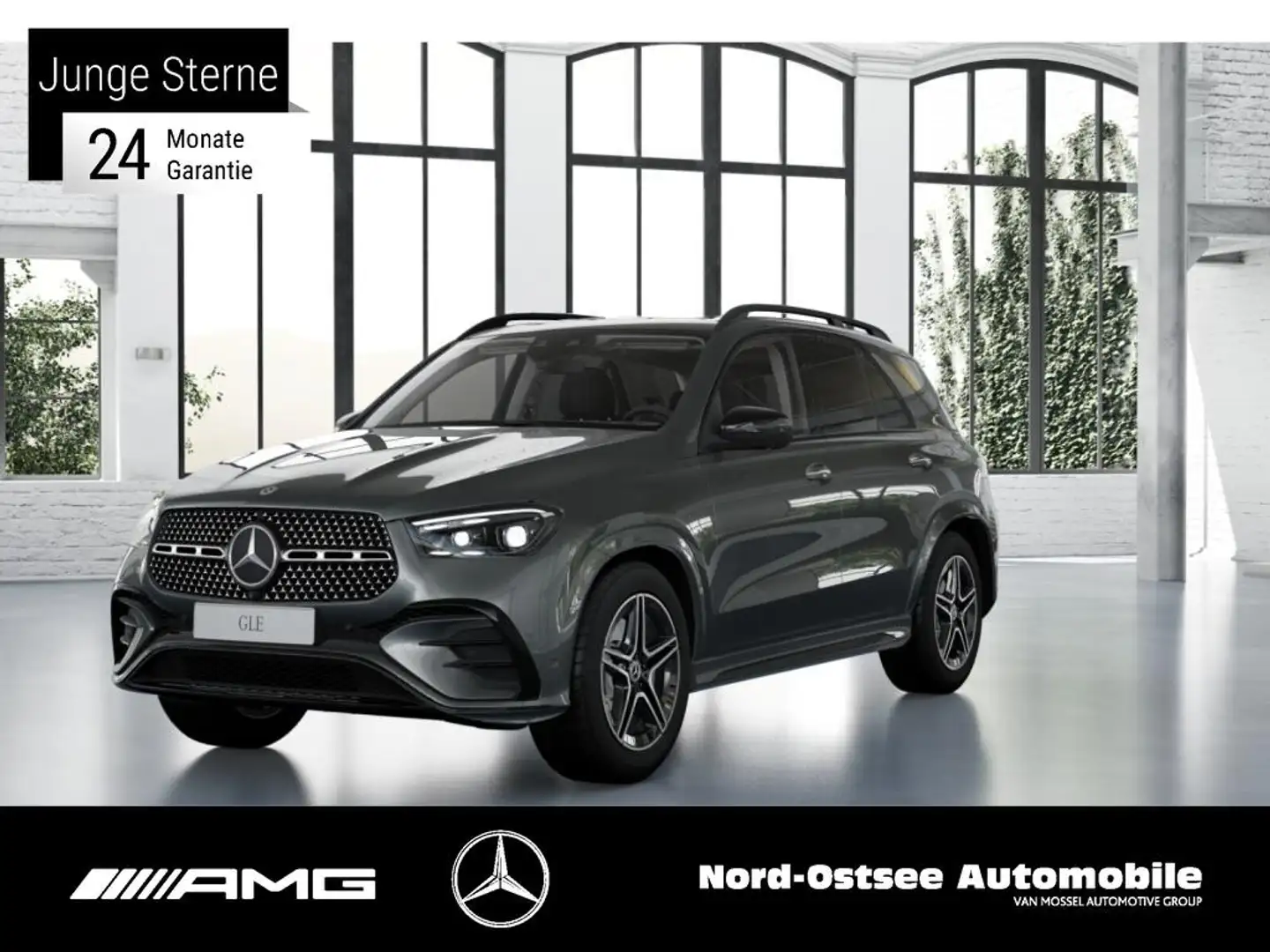 Mercedes-Benz GLE 350 de 4M AMG PREM.+ NIGHT PANO AHK 360° KAM Gris - 1
