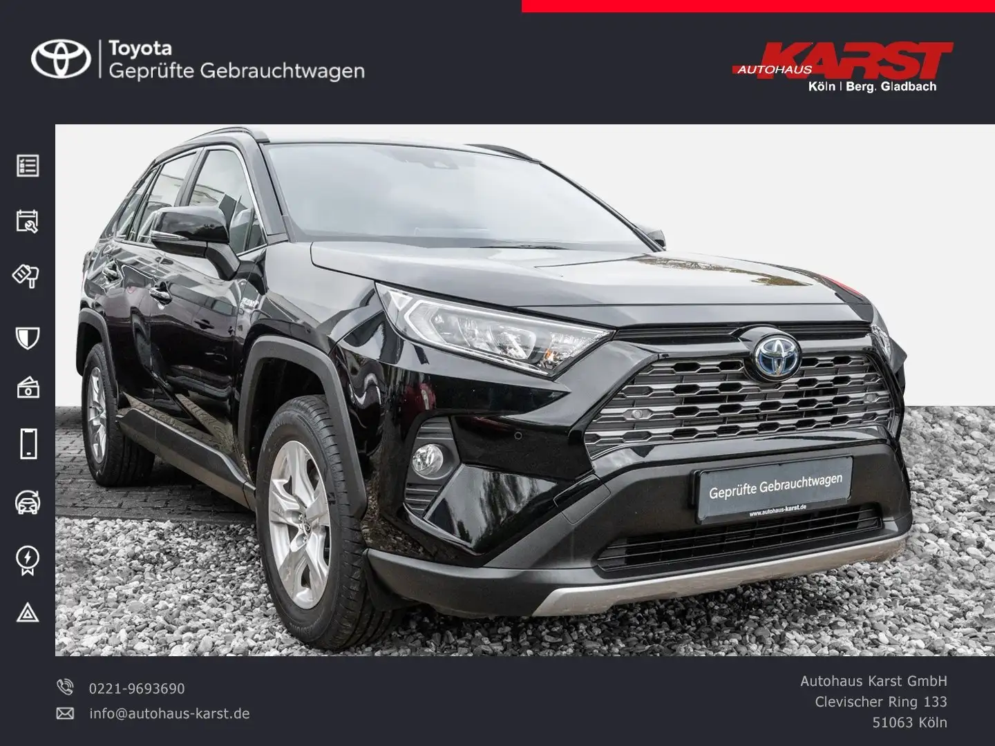 Toyota RAV 4 RAV4 2.5l Hybrid 5-Türer Sitzheizung, RFK Noir - 1
