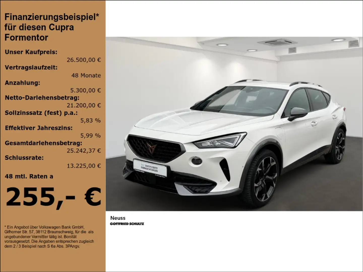 CUPRA Formentor VZ HYBRID NAVI APP LED SITZHEIZUNG EINPARKHILFE Weiß - 1