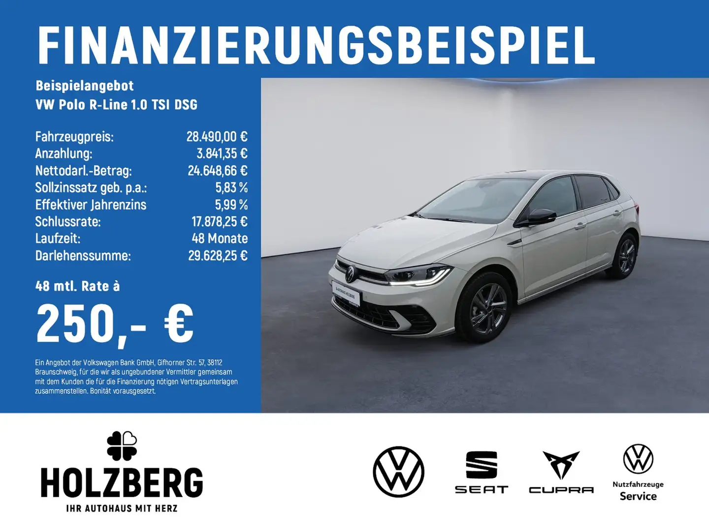 Volkswagen Polo R-Line 1.0 TSI DSG IQ.DRIVE+APP+MATRIX+ACC Grau - 2