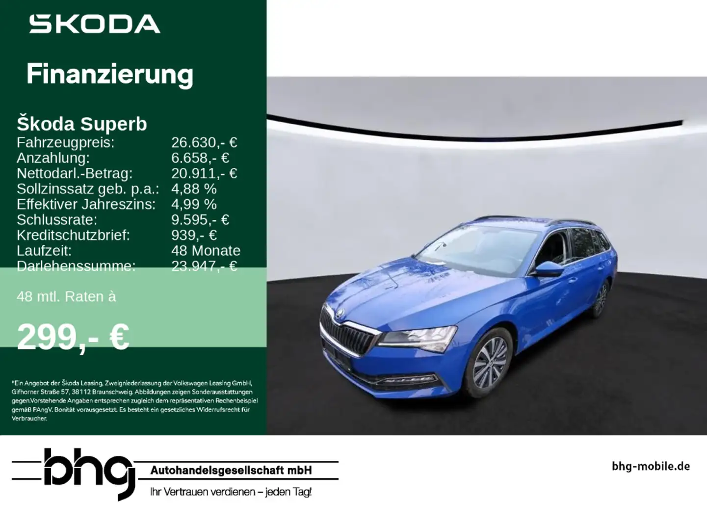 Skoda Superb Combi 1.4 TSI iV DSG Ambition #DCC Blau - 1