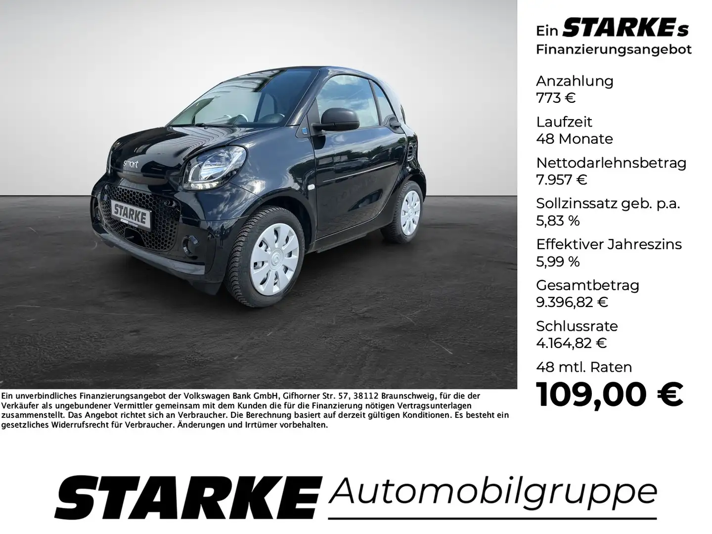 smart forTwo coupe electric drive Zwart - 1