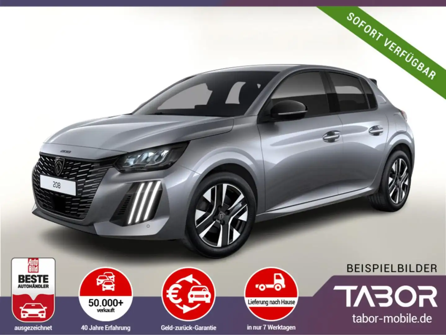 Peugeot 208 MHEV 110 DSC6 Allure LED PDC Keyl Nav 360° Grau - 1