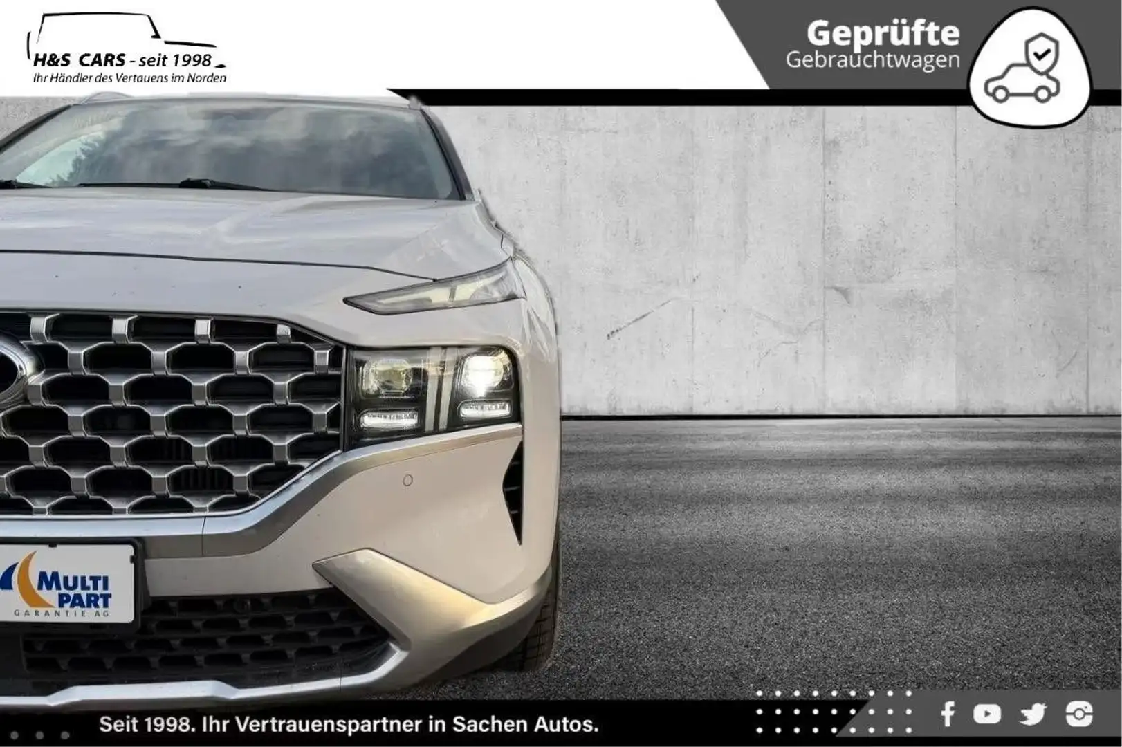 Hyundai SANTA FE 2.2 CRDi Prime 4WD 360 LEDER MEM HUD Weiß - 2