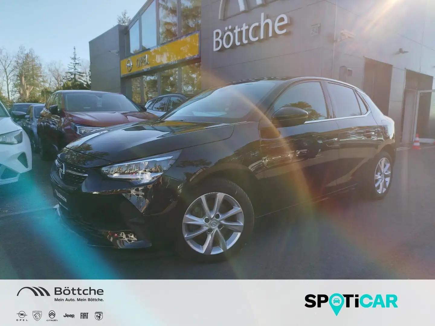 Opel Corsa 5trg 1.2 Elegance LED/Navi/SHZ/DAB/180°Kamera Zwart - 1