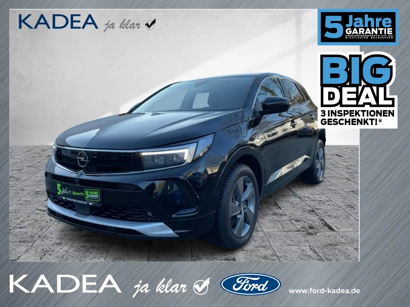 Opel Grandland 1.2 Turbo Elegance ACC+AHK+Alcantara Noir - 1