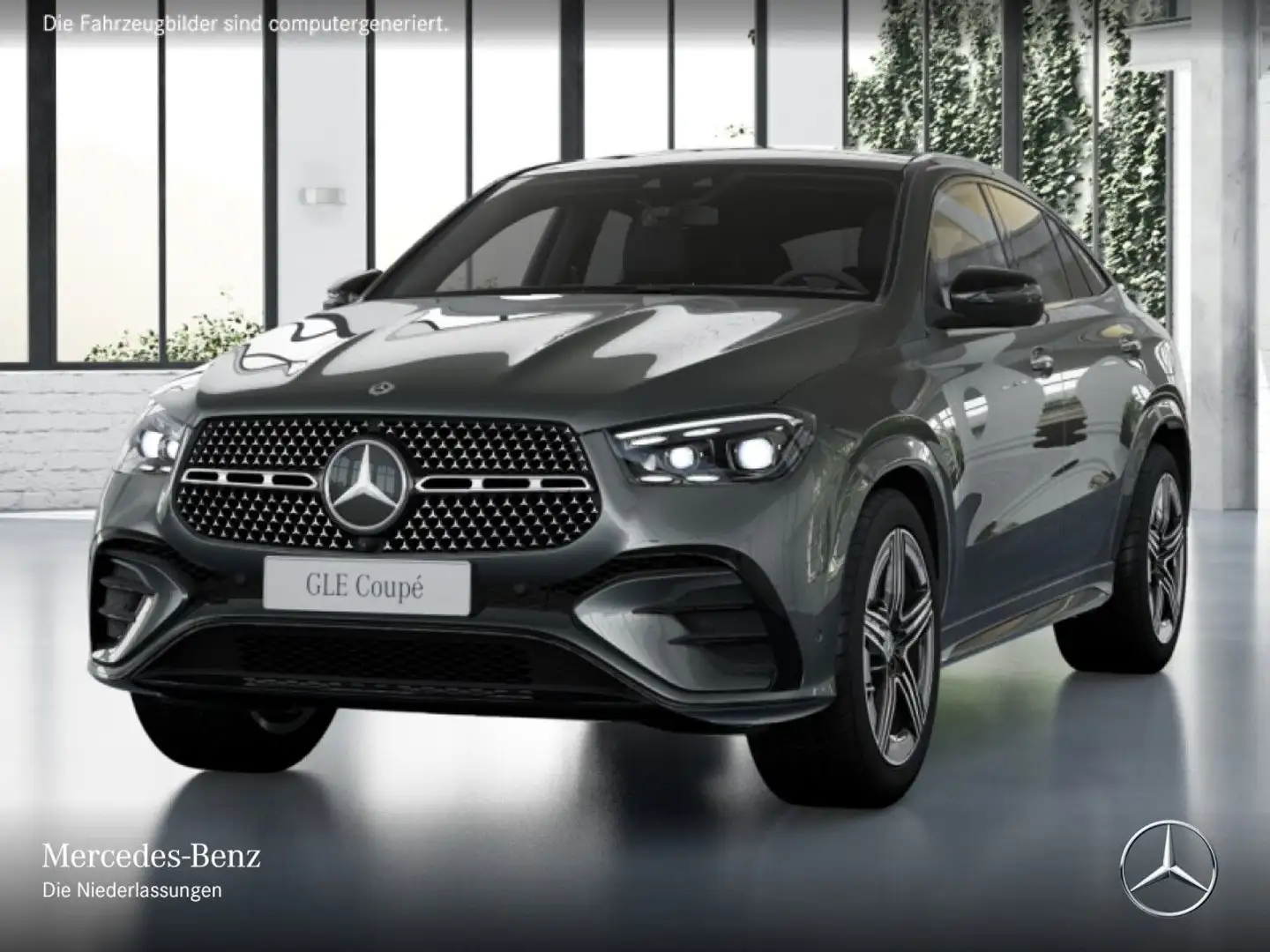 Mercedes-Benz GLE 350 de Coupé 4M AMG+NIGHT+PANO+360+AHK+SPUR Grau - 2