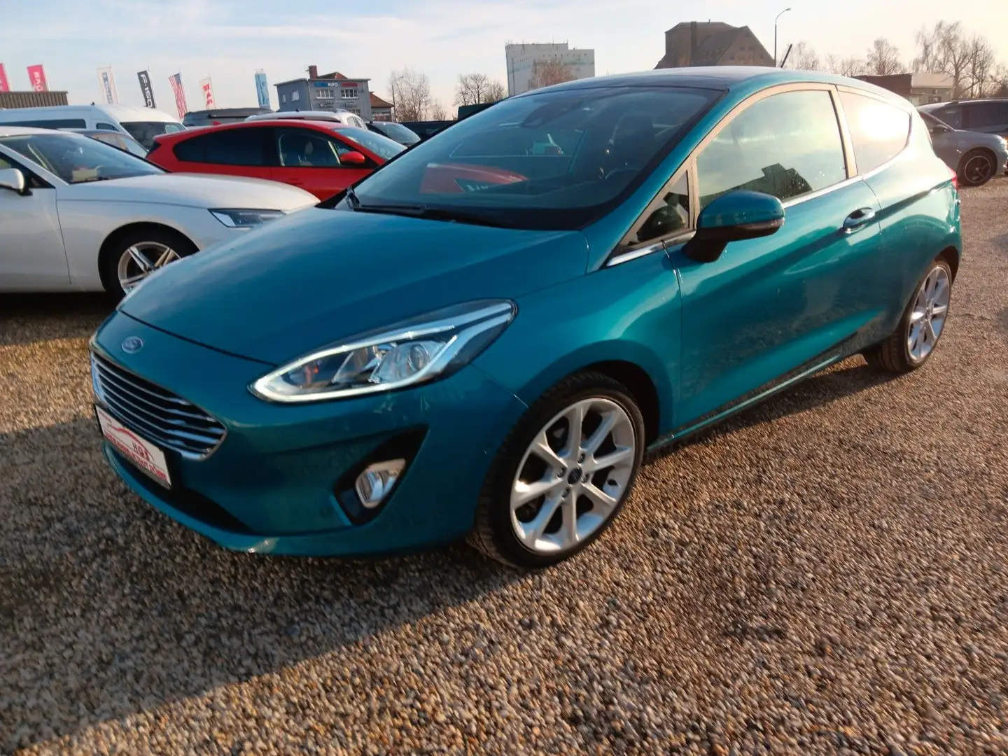 Ford Fiesta Titanium Panodach Klima PDC Sitzheizung Blau - 1