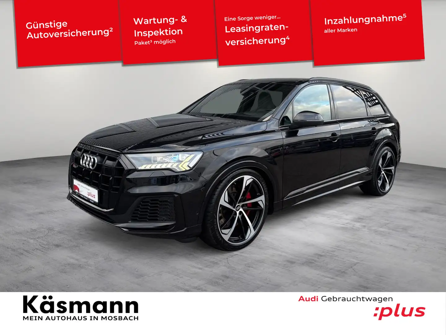 Audi SQ7 TDI qu 7 SITZE HD-MATRIX AHK HUD PANO STDHZ Noir - 1