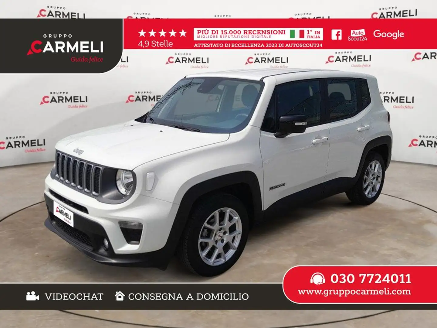 Jeep Renegade 1.6 mjt Limited 2wd 130cv Wit - 1