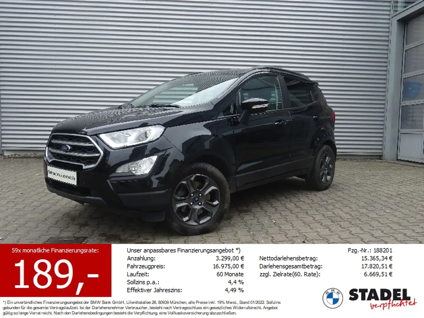 Ford EcoSport 1.0 Cool&Connect Winter-Paket LM PDC Schwarz - 1