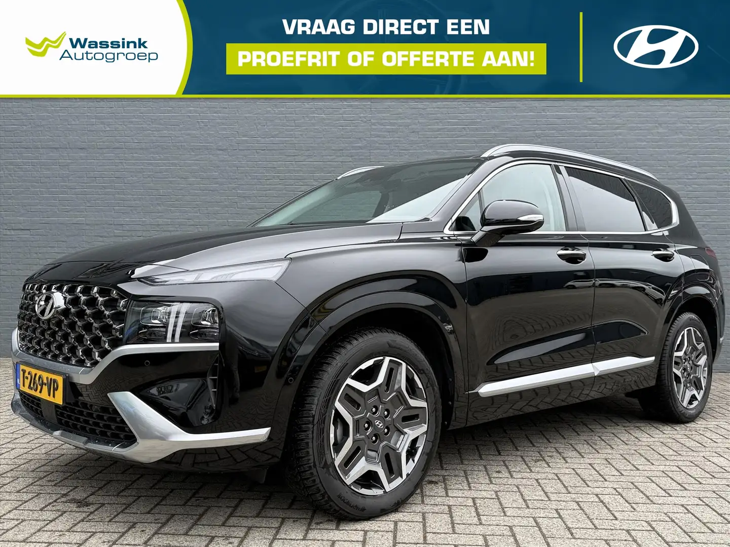 Hyundai SANTA FE 1.6 T-GDi HEV 230pk Aut. (7-zitter) Premium Plus S Noir - 1