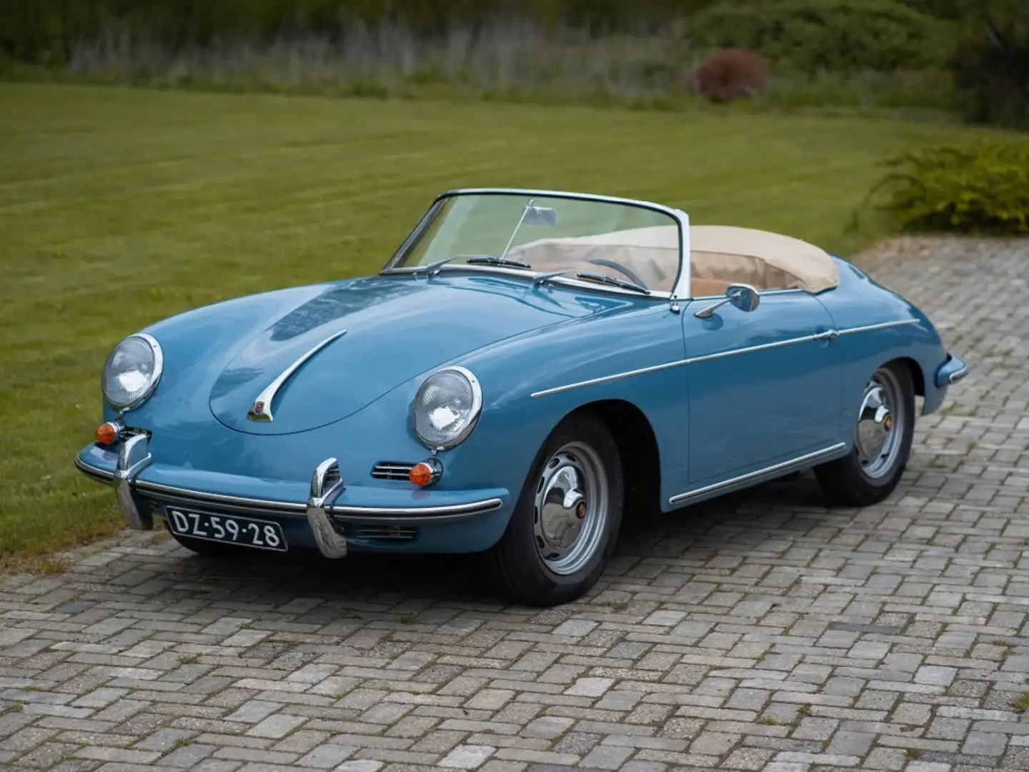 Porsche 356 B Roadster 1960 restored Aetna blue Matching Синій - 2