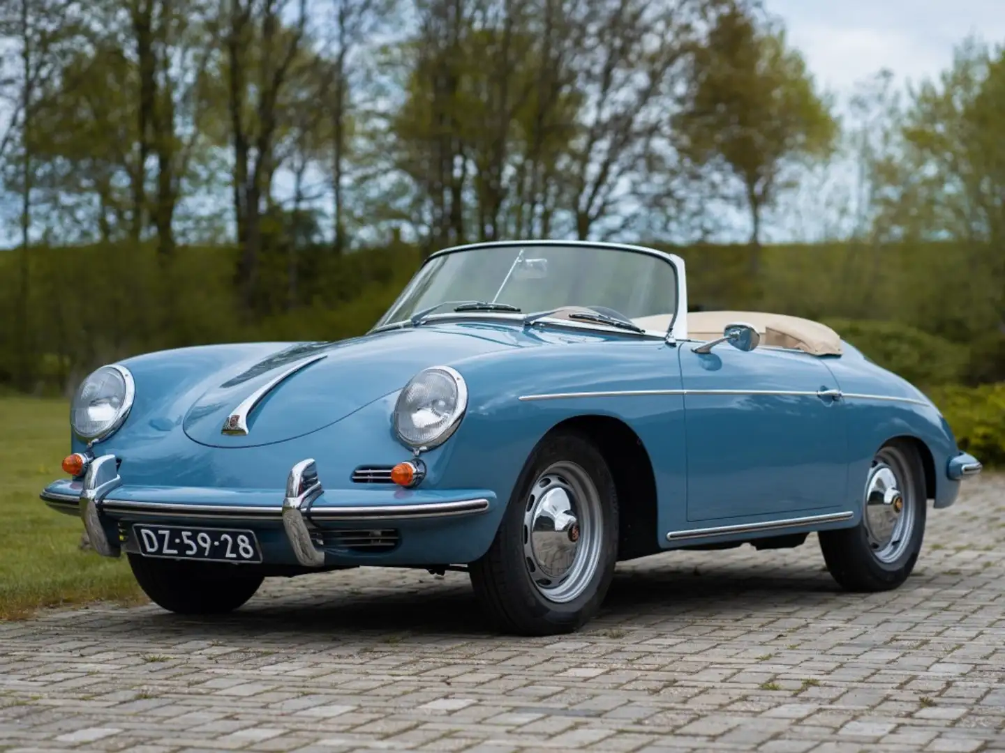 Porsche 356 B Roadster 1960 restored Aetna blue Matching Mavi - 1