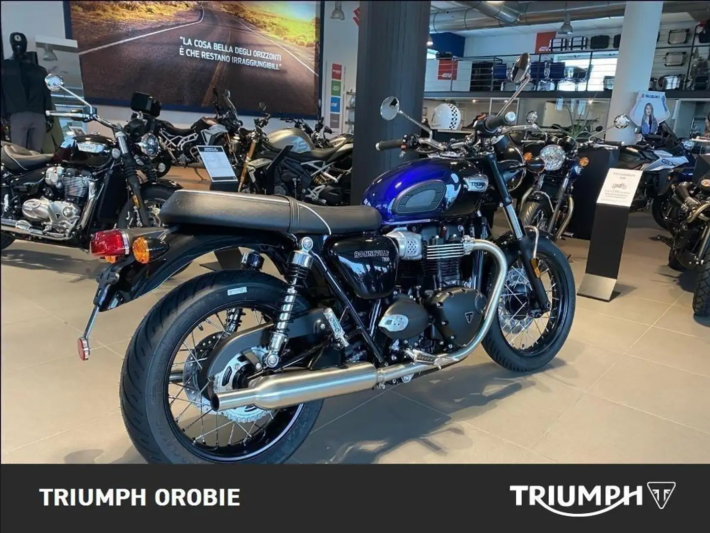 Triumph Bonneville T100 Stealth Edition Blu/Azzurro - 2