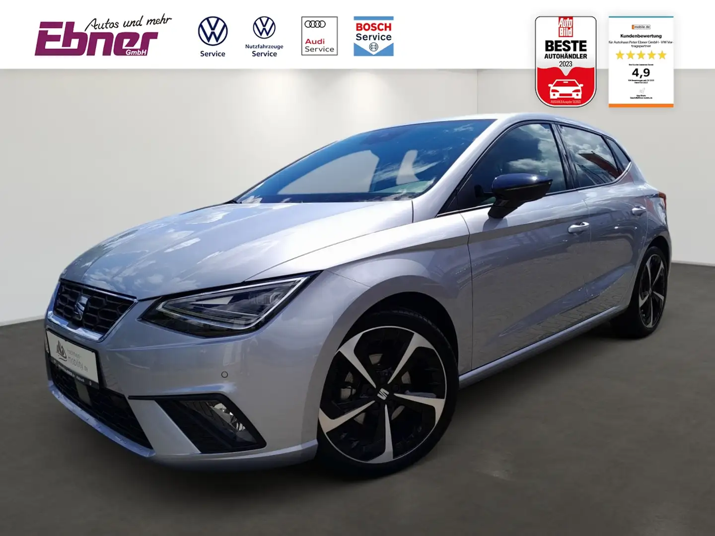 SEAT Ibiza FR TSI 116PS DSG ACC+KAMERA+LED+NAVI+APP+18 ALU! Silber - 1