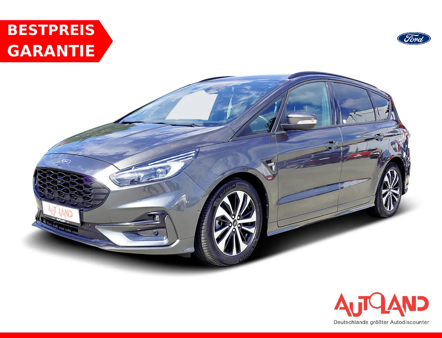 Ford S-Max S-MAX 2.5 Duratec Hybrid ST-Line LED ACC Kamera Grijs - 1