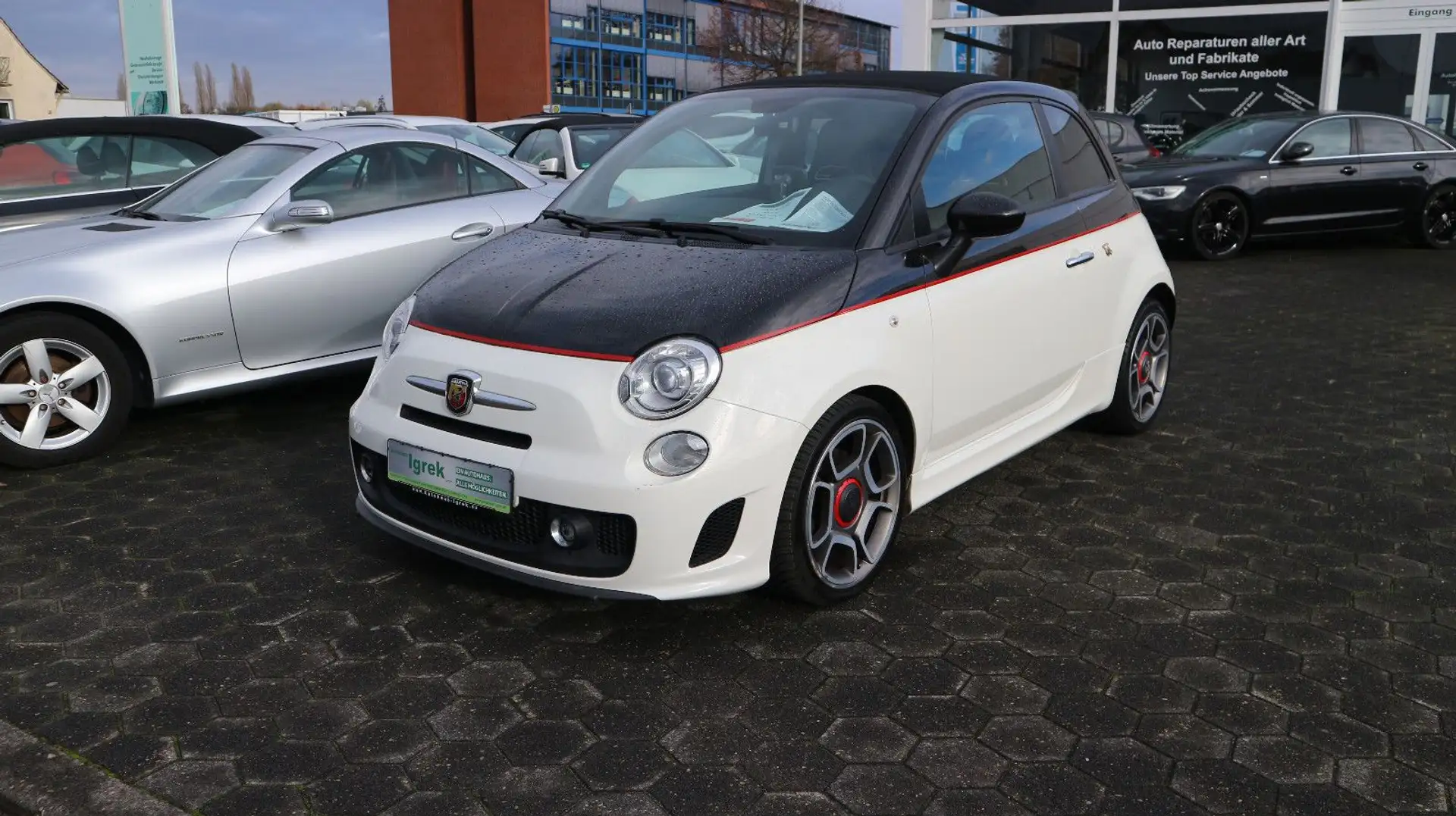 Abarth 500 Cabrio Basis Abarth Umbau Leder/Auto./Navi. Weiß - 2