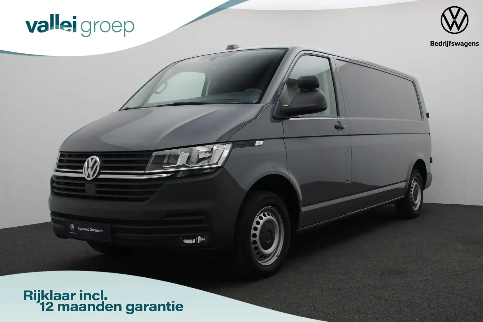 Volkswagen T6.1 Transporter 2.0 TDI 110PK L2H1 28 | Trekhaak | 3-zits | Parkee Grijs - 1