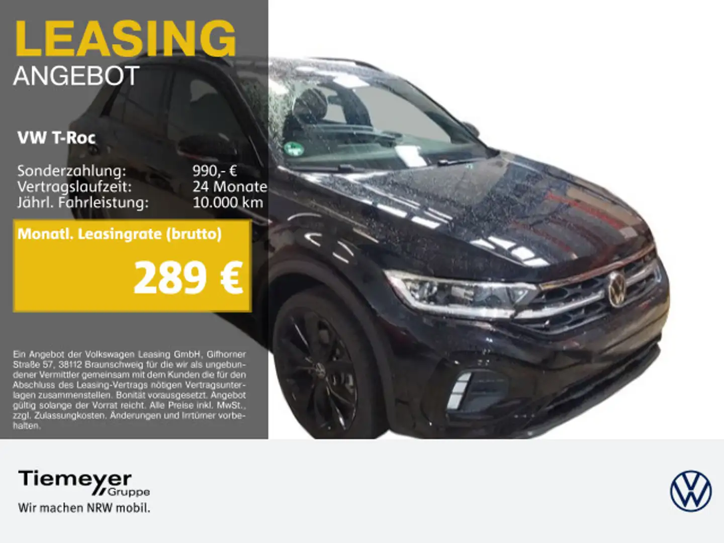 Volkswagen T-Roc 2.0 TDI DSG R-LINE BLACK LM19 STHZG DCC AH Nero - 1