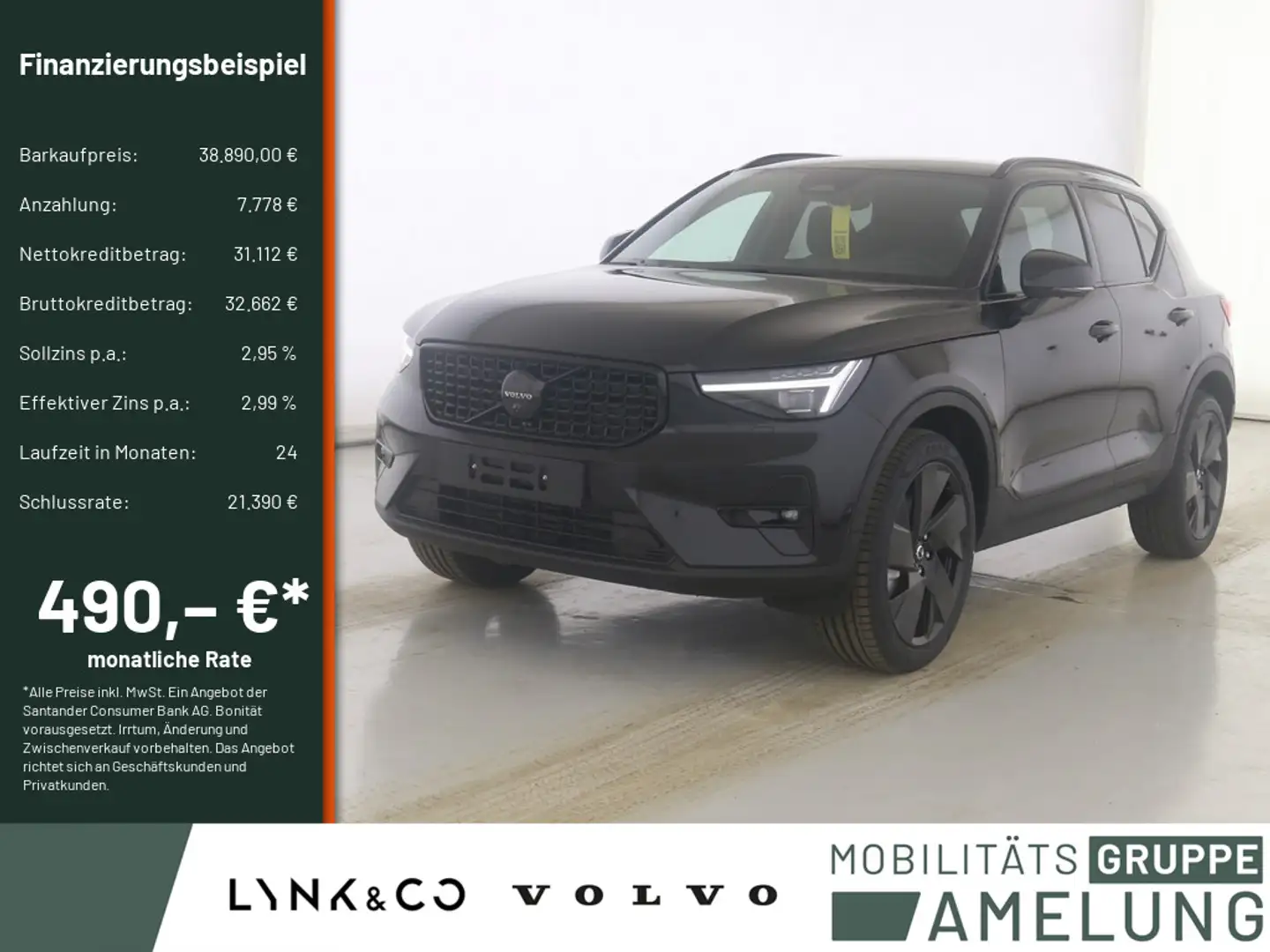 Volvo XC40 B3 Plus Black Edition LED H/K ACC 360° Schwarz - 1