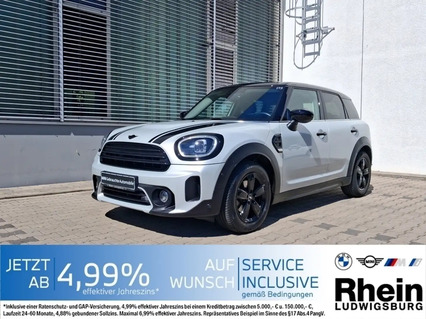 MINI Cooper D Countryman LED Navi AHK Pano RFK SHZ Plateado - 1