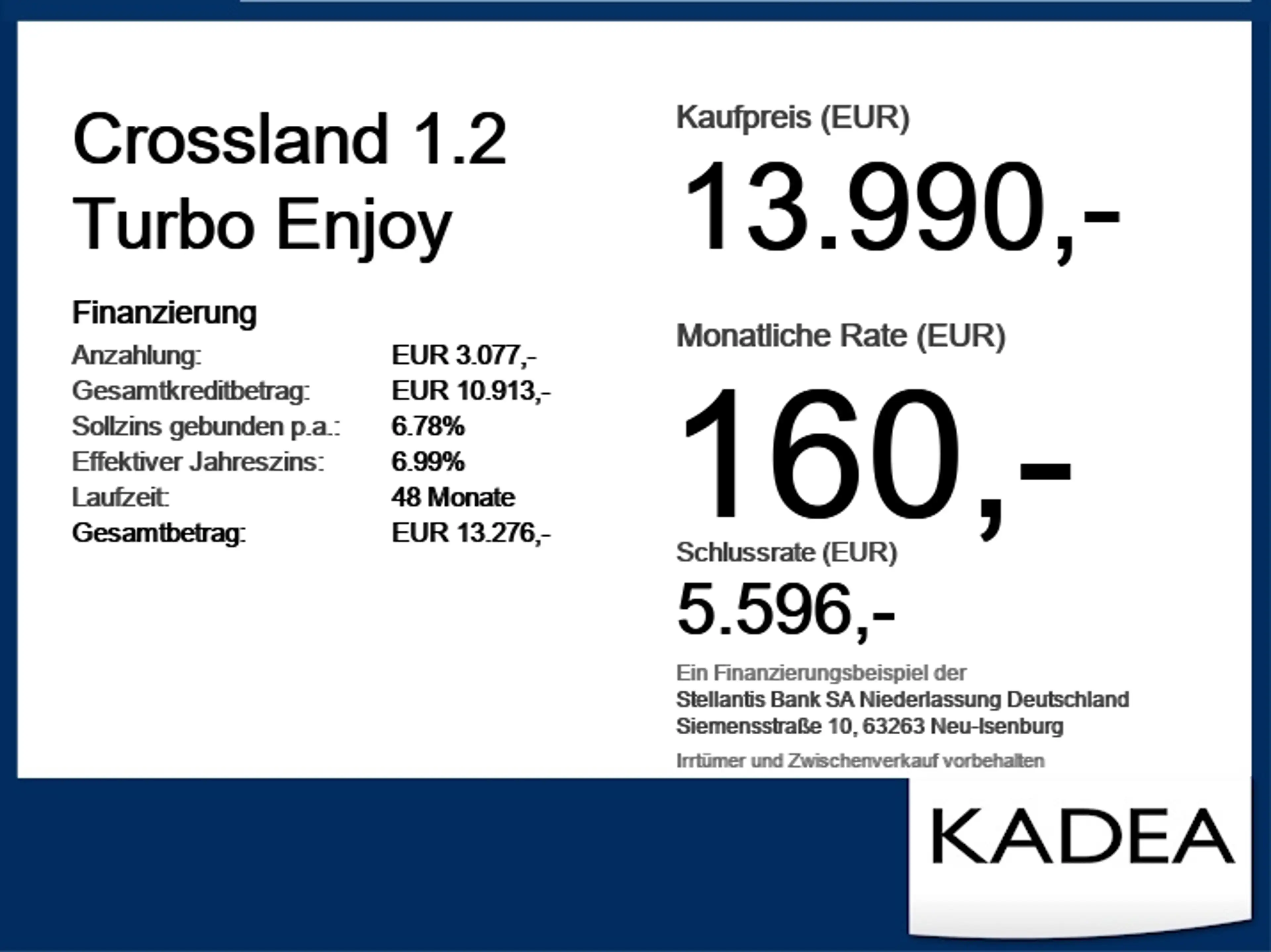 Opel Crossland 1.2 Turbo Enjoy LED+SHZ+Fernlichtass. — photo 3