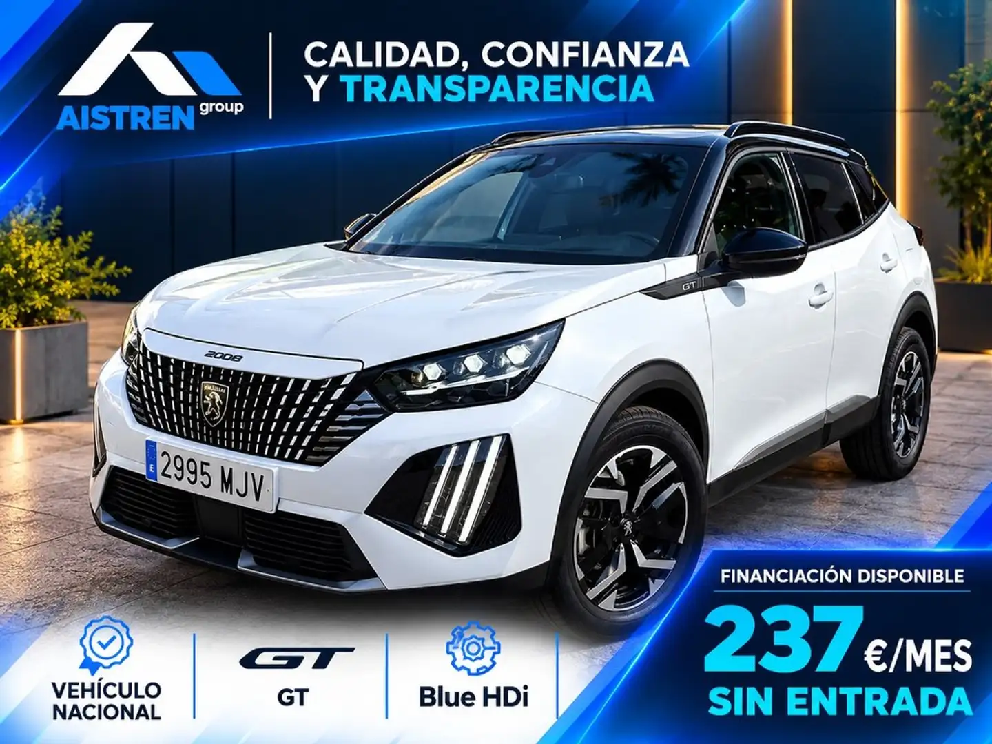 Peugeot 2008 1.2 BlueHDI S&S GT EAT8 130 Blanco - 1