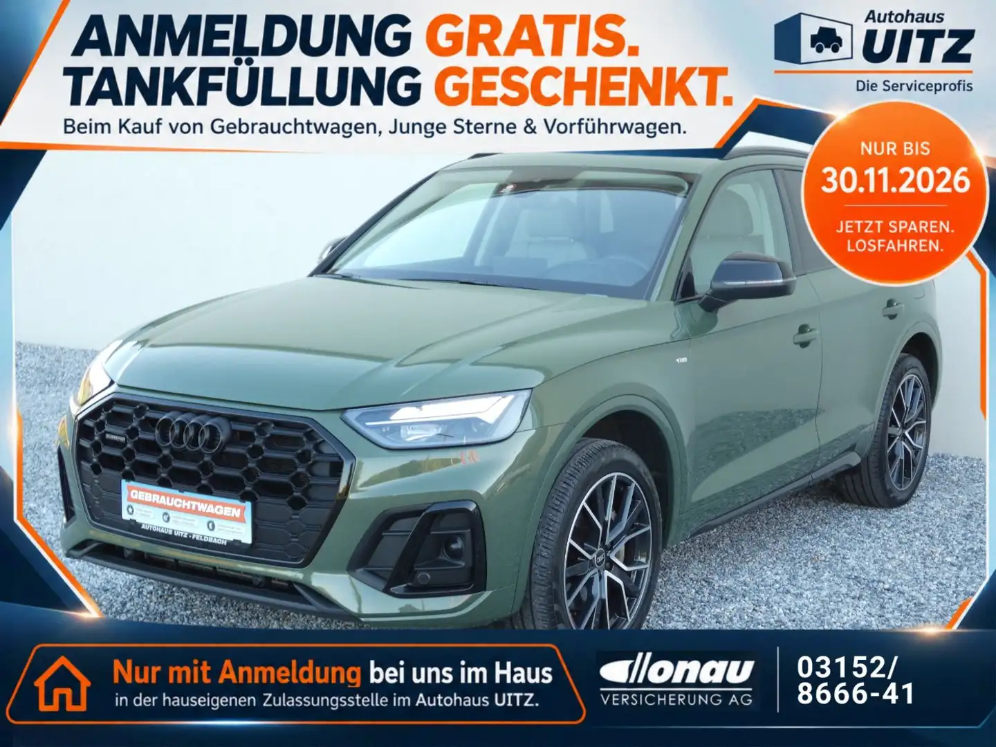Audi Q5 Sportback 55 TFSI e quattro S-Line +HUD+PanoSD Grün - 1