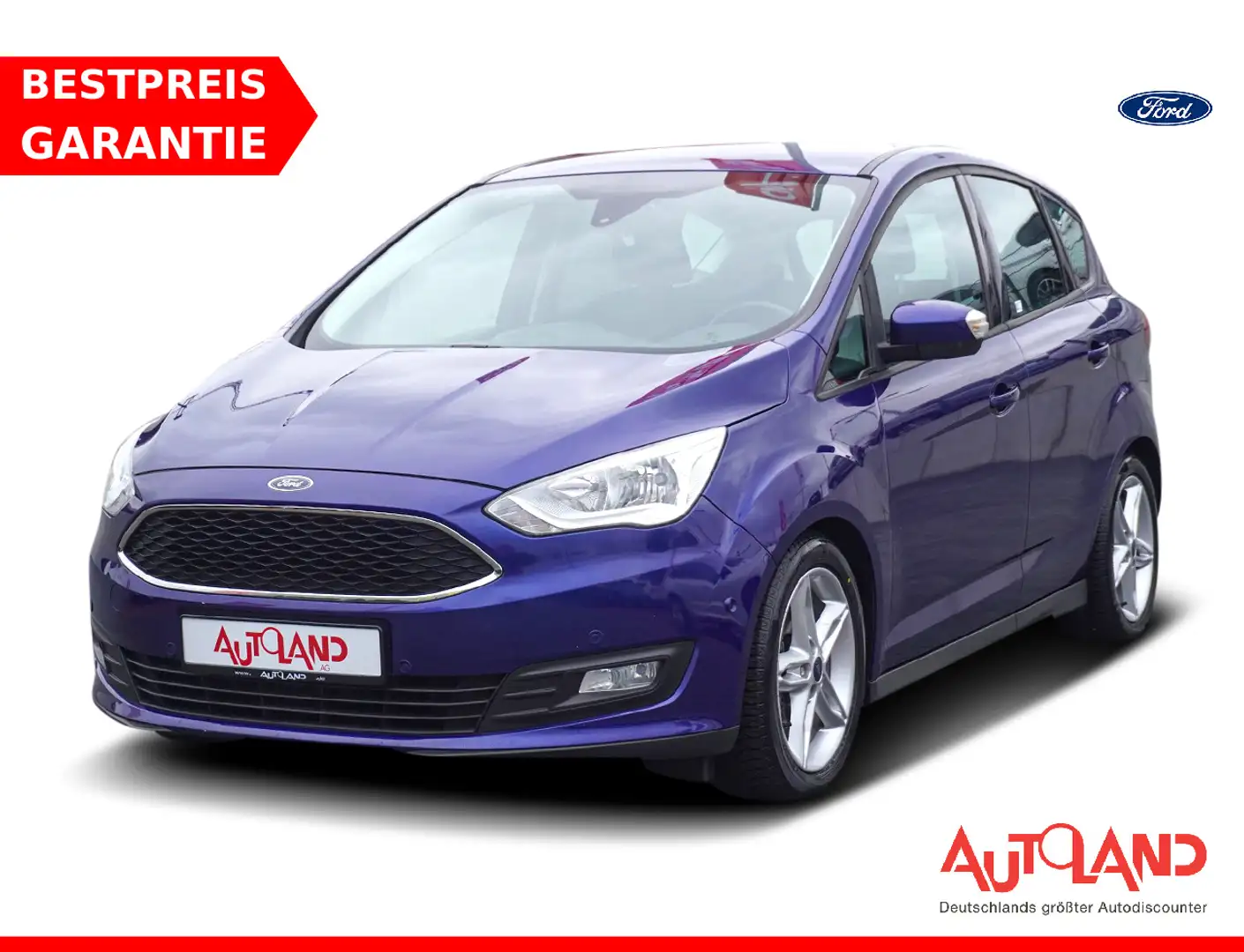 Ford C-Max C-MAX 1.0 EB Titanium Lenkradheizung AHK PDC USB Blau - 1