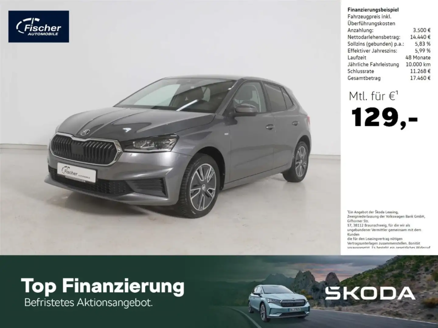 Skoda Fabia 1.0 TSI Ambition Tour Grau - 1