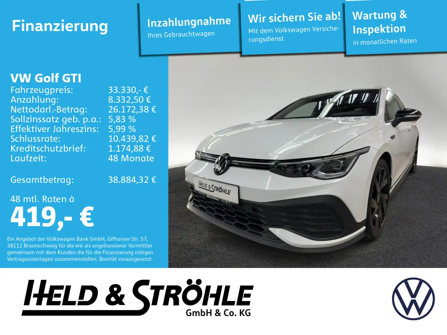 Volkswagen Golf GTI Clubsport 2.0 TSI DSG NAV KAM 18" BLACK Weiß - 1