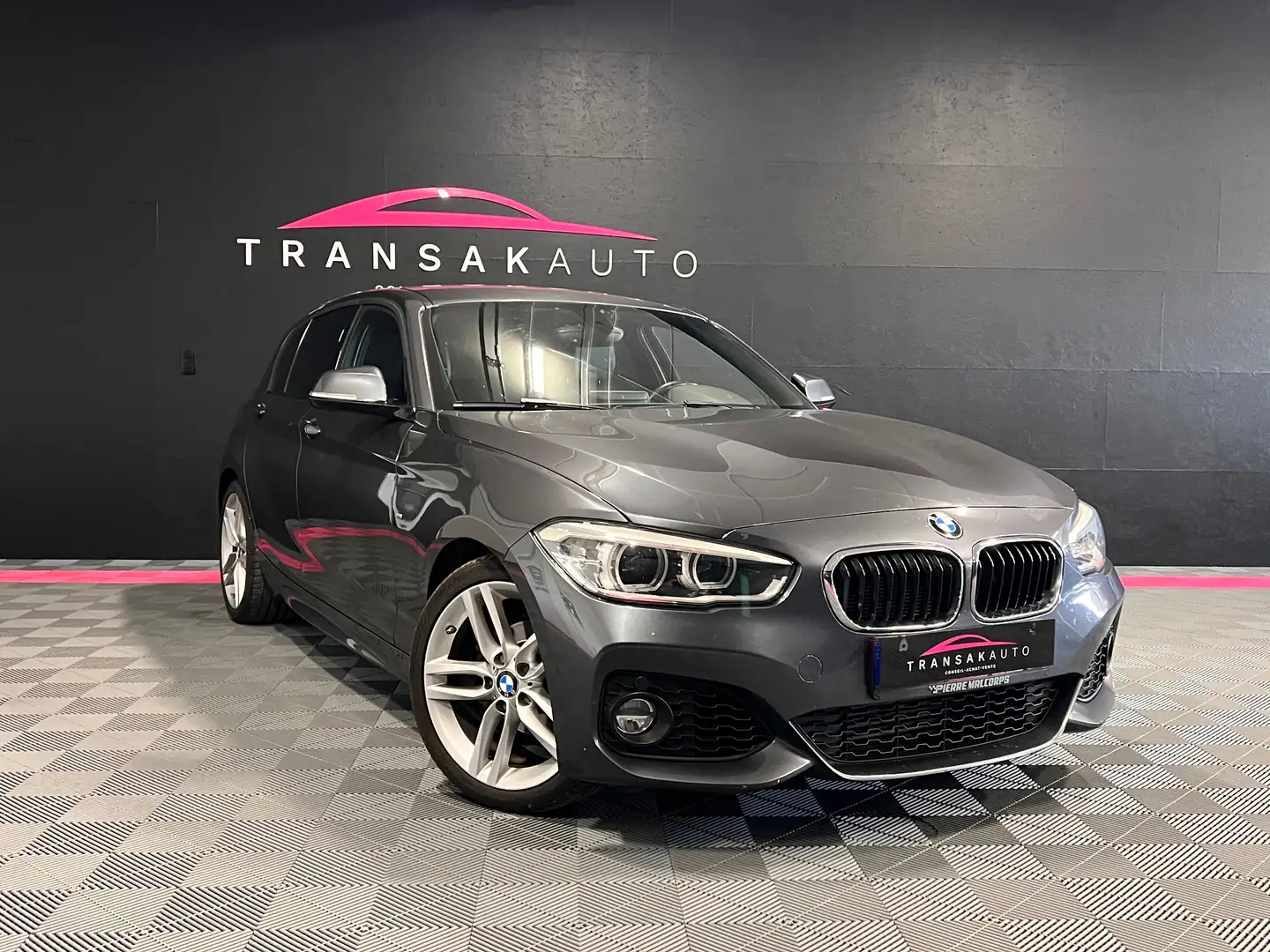 BMW 118 i Pack M Sport **CUIR - GPS - BT** Gris - 1