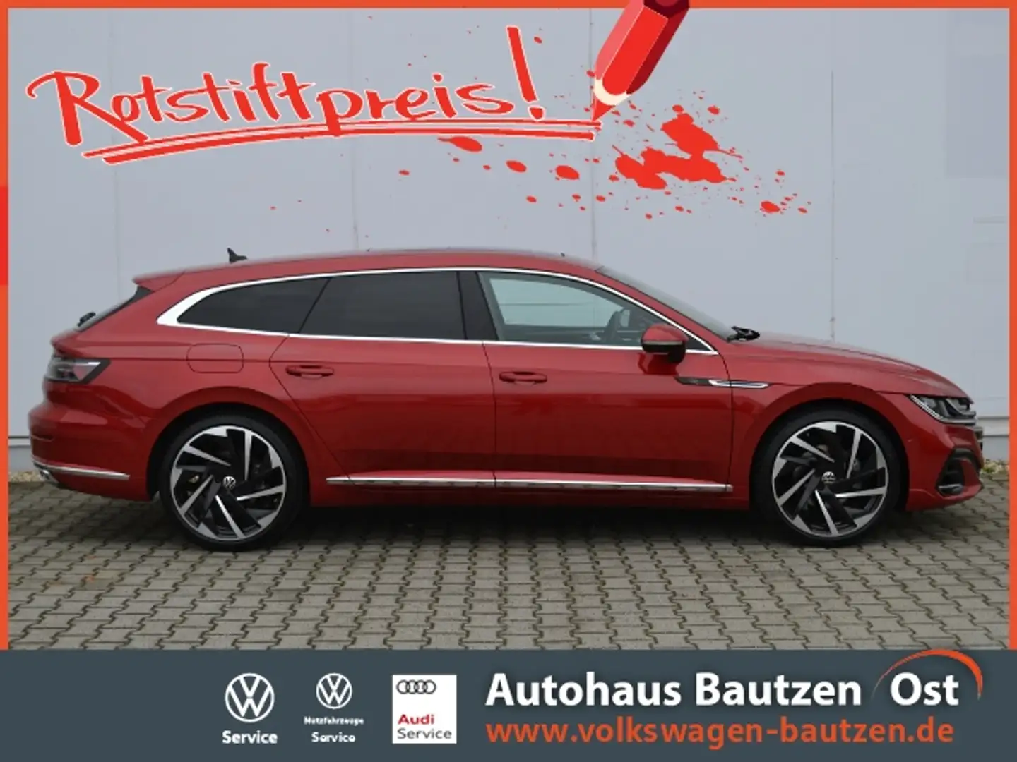 Volkswagen Arteon SB 2.0 TSI DSG R-Line UPE: 70.018 €/AHK/20-ZOLL/D Rot - 1