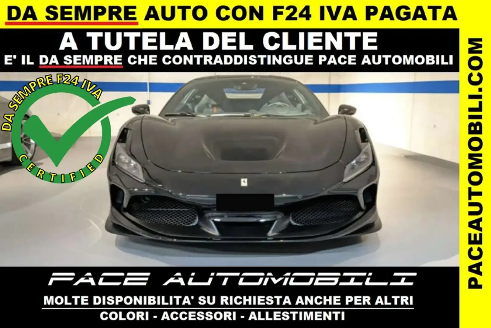 Ferrari F8 Tributo NAVI PDC KAMERA PINZE ROSSE PELLE LIFT SYSTEM Чорний - 1