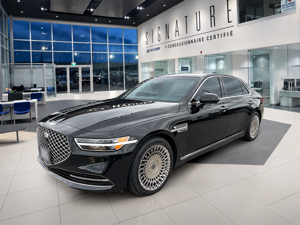 2021 Genesis G90 PRESTIGE 5.0L AWD CUIR BRUN, LEXICON, SIEGES CHAUFFANTS/VENTILÉS +++
