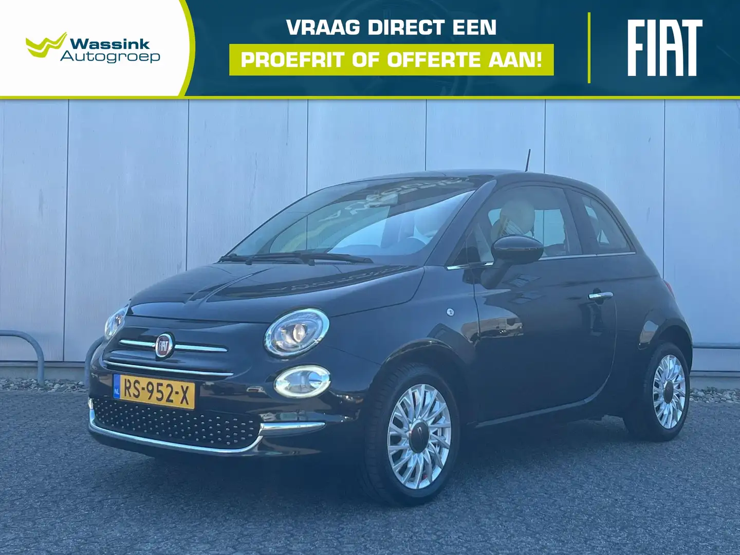 Fiat 500 TwinAir 80pk Lounge | Airco | Cruise Control | Lic Zwart - 1