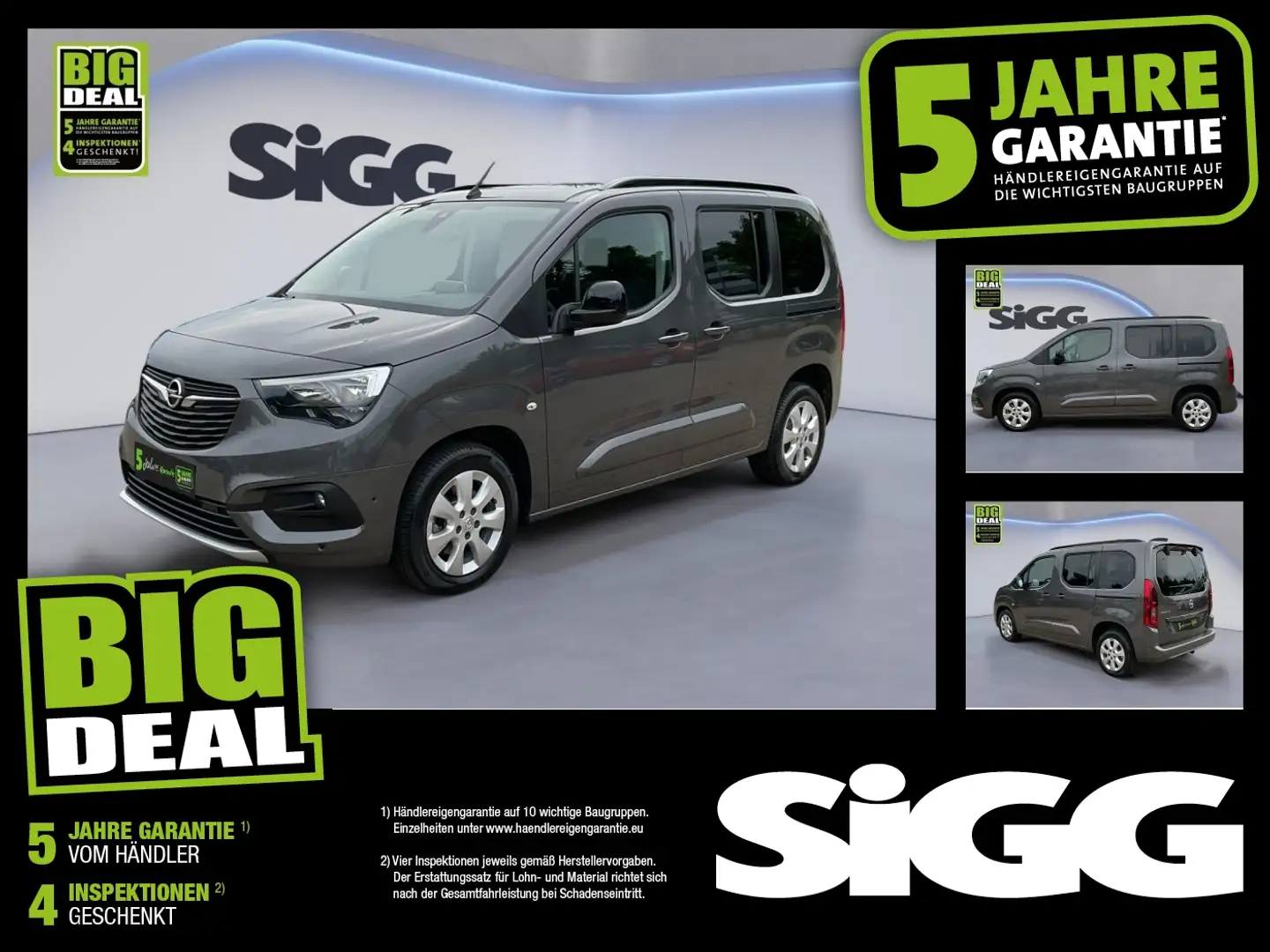 Opel Combo-e Life Electric Ultimate AHK Panorama Gris - 1