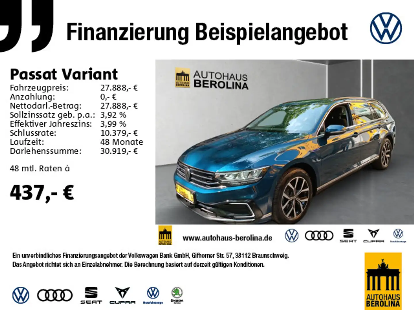 Volkswagen Passat Variant 1.4 GTE DSG *NAVI*R-CAM*ACC* Bleu - 1